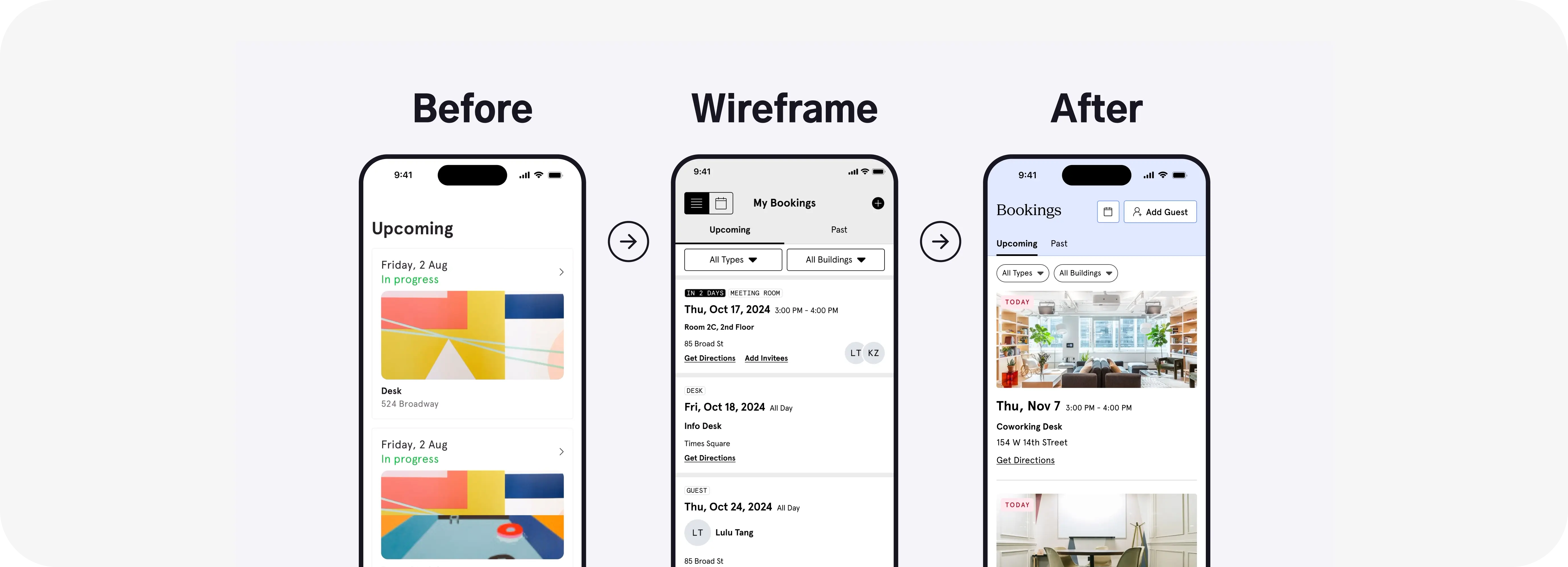 before wireframe after