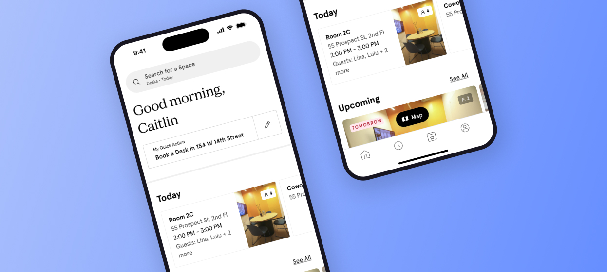 WeWork member app redesign